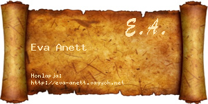 Eva Anett névjegykártya